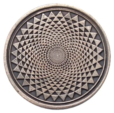 Produktbild von Glücksmünze "Sahasrara" Kupfer verzinnt 4cm