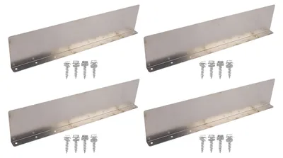 Produktbild von 4er-Pack Regenrinnen aus Aluminium, Spritzschutz für Regenwasserableitung inklusive 32 Schrauben für Dächer