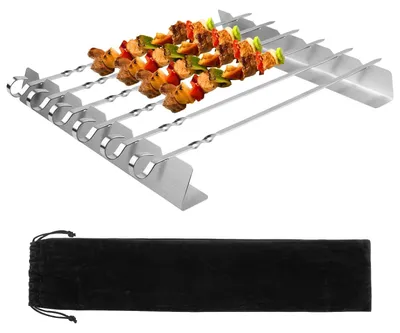 Productafbeelding van Solidchoice - BBQ Spiesjes met Houder RVS Set