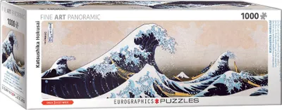 Produktbild von 1000 Teile Panorama Puzzle Hokusai Die große Welle vor Kanagawa