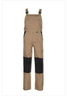 Produktbild von Planam  Canvas 320 Latzhose khaki/schwarz Gr. 90, 2135090