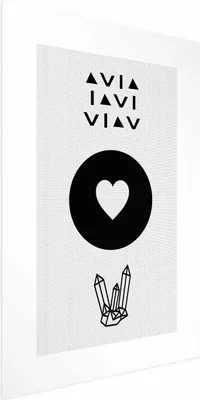 Produktbild von Posterpapier Poster - Heart and Crystals 60x90 cm Text n-C-0203-ao-a