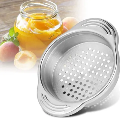Produktbild von 2-teiliges Edelstahl Thunfisch Dose Sieb und Abtropfer mit Ölpress - Lebensmittel Sieb Presse Kanne Filter