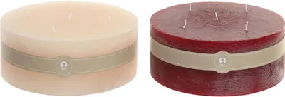Image de Bougie Home ESPRIT Rouge Crème Noël 25 x 25 x 10 cm (2 pièces)