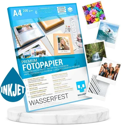 Produktbild von Fotopapier A4, 50 Blatt, 200 g/m2, Hochglanz, für Tintenstrahldrucker