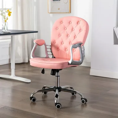 Image de vidaXL Chaise de bureau rose en similicuir