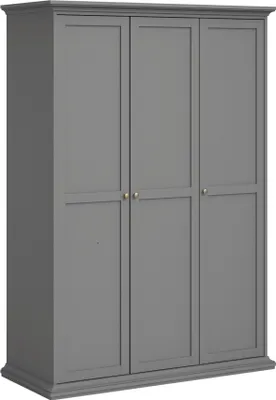 Produktbild von Kondela Dreitürig Kleiderschrank Paris 75353 - grau