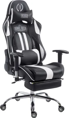 Produktbild von CLP Gaming Bürostuhl Limit Kunstleder Metallgestell höhenverstellbar und drehbar schwarz/weiß