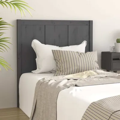 Imagen del producto de vidaXL Cabecero gris de 80,5 x 4 x 100 cm, madera maciza de pino - Cabecero - Cabeceros - Cabecero de cama - Cabecero de madera