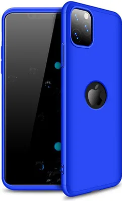 Produktbild von Hülle für iPhone 11 Pro 360 Grad Schutz mit Displayglas Schutzglas Bumper Cover iPhone 11 Pro Farbe: Blau