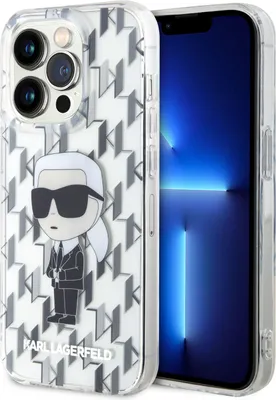 Zdjęcie produktu dla Etui z TPU Karl Lagerfeld do iPhone'a 15 Pro – Ikonik Monogram – przezroczyste