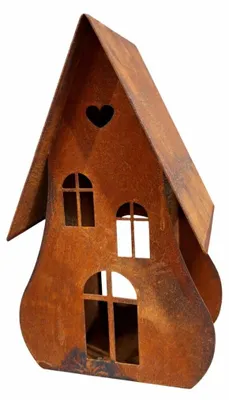 Productafbeelding van Decoratief Metalen Windlicht Huis voor Binnen en Buiten