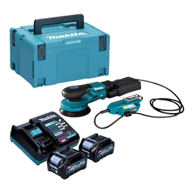 Produktbild von Makita BO 001 CGD201 Akku Exzenterschleifer 40 V max. 125 mm 5,0 mm Hub Brushless + 2x Akku 2,5 Ah + Ladegerät + Makpac