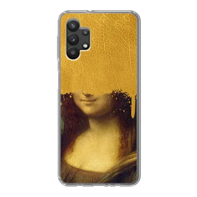 Produktbild von MuchoWow® Handyhülle Schutzhülle Hülle für Samsung Galaxy A32 5G Mona Lisa - Da Vinci - Gold Silikon Softcase Handy Hülle - Softcase