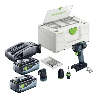 Produktbild von Festool TXS 18-Basic-Set Akku Bohrschrauber 18 V 40 Nm Brushless + 2x Akku 8,0 Ah + Schnellladegerät + Systainer