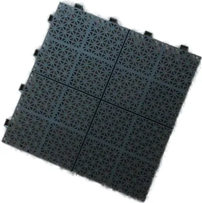 Produktbild von 11x Kunststofffliesen Balkonfliesen Terrassenfliesen 30x30, schwarz, 1m²