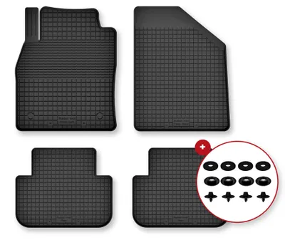 Produktbild von Gummi-Fußmatten für Citroen Rifter 2018- (Kombi) – 4-tlg, Schwarz, Semi-Universal, angepasst – Wielganizator Semi-Universal