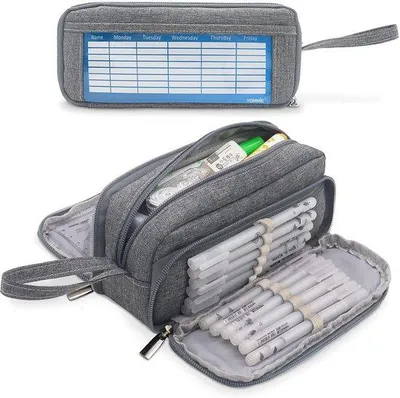 Productafbeelding van Etui met ritssluiting - Vintage Pennenetui - Organizer