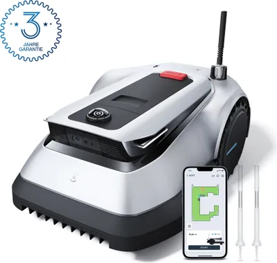 Produktbild von ECOVACS GOAT G1-2000 Mähroboter, intelligente 3D-Hindernisvermeidung, GPS-Navigation, App-Steuerung, leise & effizient, für Gärten bis 2000 m², Silber