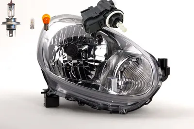 Zdjęcie produktu dla Reflektory samochodowe pasujące do modelu Nissan Micra K13, produkcja od 05/10 do 05/13, prawy, z silnikiem krokowym