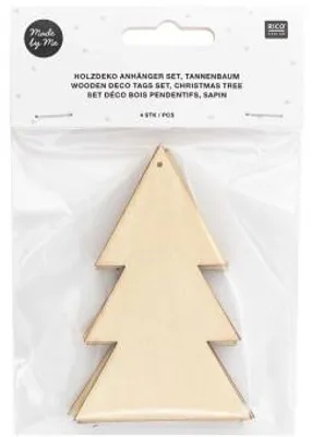 Produktbild von Holzdeko Anhänger Set Tannenbaum