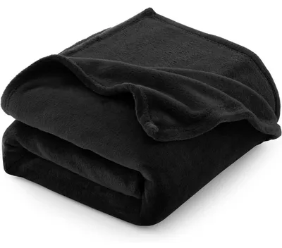 Obrázek produktu pro Plyšová deka, velká velikost XXL, 230x270 cm, flanel, černá barva