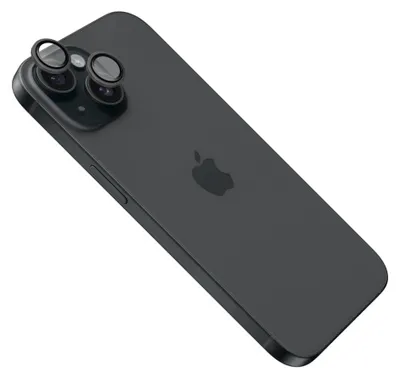 Obrázek produktu pro Ochranná skla čoček fotoaparátů FIXED Camera Glass pro Apple iPhone 16/16 Plus – Černá