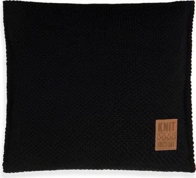 Produktbild von Knit Factory Lynn Kissen - Schwarz - 50x50 cm