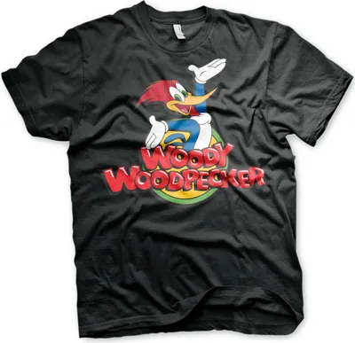 Produktbild von Woody Woodpecker Classic Logo T-Shirt - Small - Black