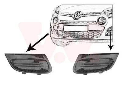 Produktbild von VAN WEZEL Lüftungsgitter Grill Stoßfänger für RENAULT TWINGO II (CN0)