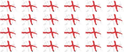 Produktbild von Mini Aufkleber Set - Pack wehend - 33x20mm - selbstklebender Sticker - Fahne - England - Flagge / Banner / Standarte fürs Auto, Büro, zu Hause und die Schule - 24 Stück