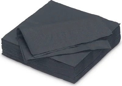 Produktbild von Servietten aus Papier 25x25cm 2-lagig 50 Stück Schwarz