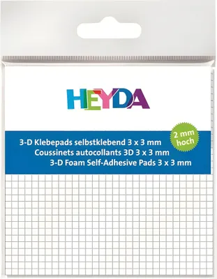 Produktbild von HEYDA 204889005 3D-Klebepads 3 x 3 x 2 mm weiss