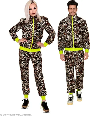 Produktbild von 80er Jahre Trainingsanzug für Sie und Ihn  Leoparden Look  Gr. S bis 2XL uni M - 170-175 cm