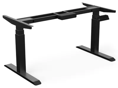 Image de Châssis de bureau assis-debout électrique - Réglable de 64 à 129 cm - Capacité de charge de 120 kg - Noir
