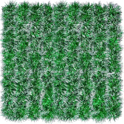 Zdjęcie produktu dla Girlanda świąteczna, zielona, 12 metrów x 9 cm, błyszcząca, metaliczna