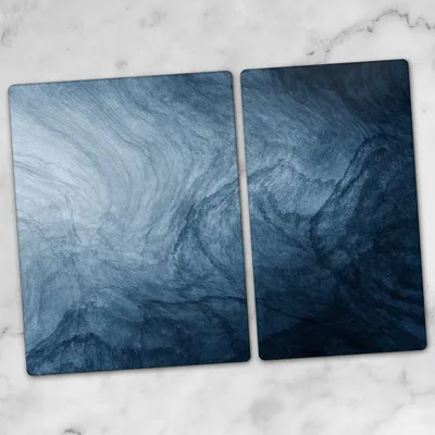 Produktbild von Glas-Herdabdeckplatten Glaskeramikkochfeld-Abdeckung Spritzschutz Glas 70x52 cm Marmor Farbe