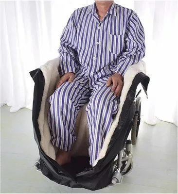 Imagen del producto de Funda para silla de ruedas, compacta, de doble capa y cómoda, ideal para personas mayores y personas que requieren cuidados