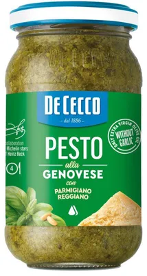 Image de De Cecco Pesto alla Genovese au Parmigiano, 190 g - Pesto original au basilic italien