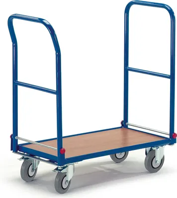 Produktbild von Rollcart Doppelstirnwagen 720x450mm mit 2 Klappbügeln