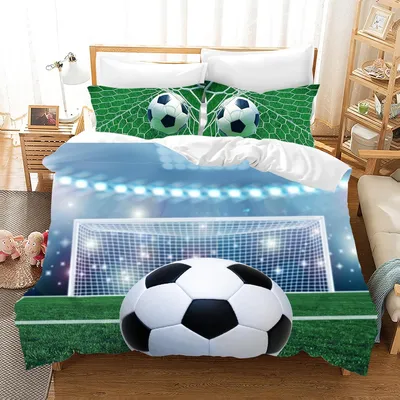 Obrázek produktu pro Dětská povlečení na peřinu 135x200 cm - Mikrovlákno - Fotbal