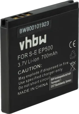 Produktbild von vhbw Akku kompatibel mit Sony-Ericsson U5i Vivaz, U8i, U8, W8a, U8i Vivaz Pro, W8, Vivaz Pro Handy Smartphone Telefon (700 mAh, 3,7 V, Li-Ion)