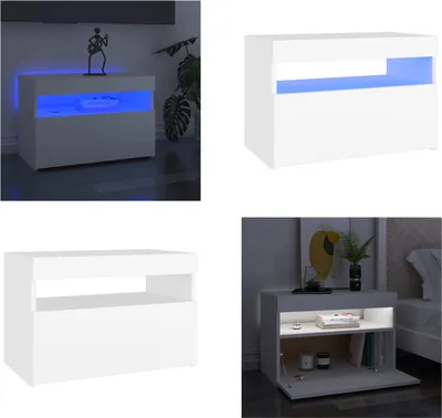 Obrázok produktu pre vidaXL TV skrinka s LED svetlami biela 60x35x40 cm - TV skrinka - TV skrinky - TV skrinka s LED svetlami - TV skrinka s LED svetlami
