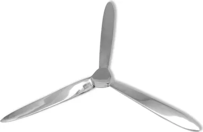 Zdjęcie produktu dla Śmigło do dekoracji ściany, aluminium, srebrne, 70 cm