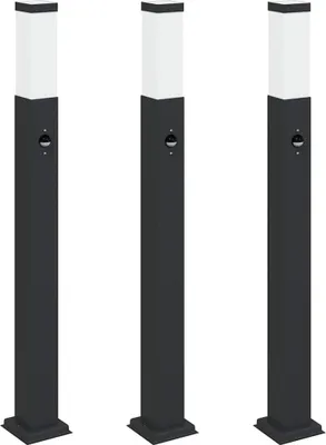 Imagen del producto de vidaXL Juego de 3 faroles con sensor, 80 cm, color , IP44