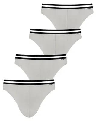 Produktbild von NUR DER Herren Slip 4-Pack Baumwolle Stretch - hellgrau - Größe L
