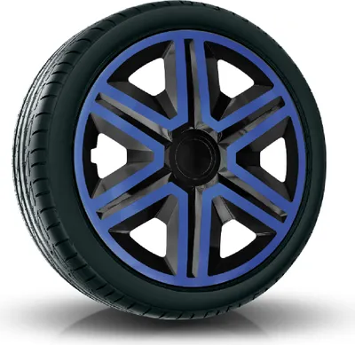 Produktbild von Radkappen Radzierblenden (4Stück) 16 Zoll blau/schwarz ACTION Z458559