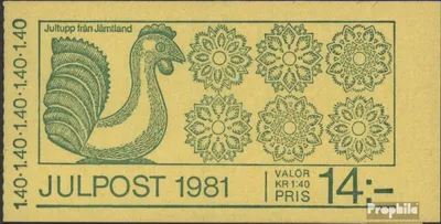 Produktbild von Briefmarken Schweden 1981 Mi MH85 (kompl.Ausg.) postfrisch Weihnachten 81