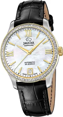 Obrázek produktu pro Dámské kožené analogové hodinky Jaguar Elegant black Heritage D2UJ998/A