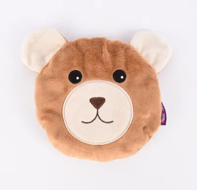 Produktbild von Habibi Plush Midi Wärmekissen Bär rund braun mit 100% Hirse Füllung